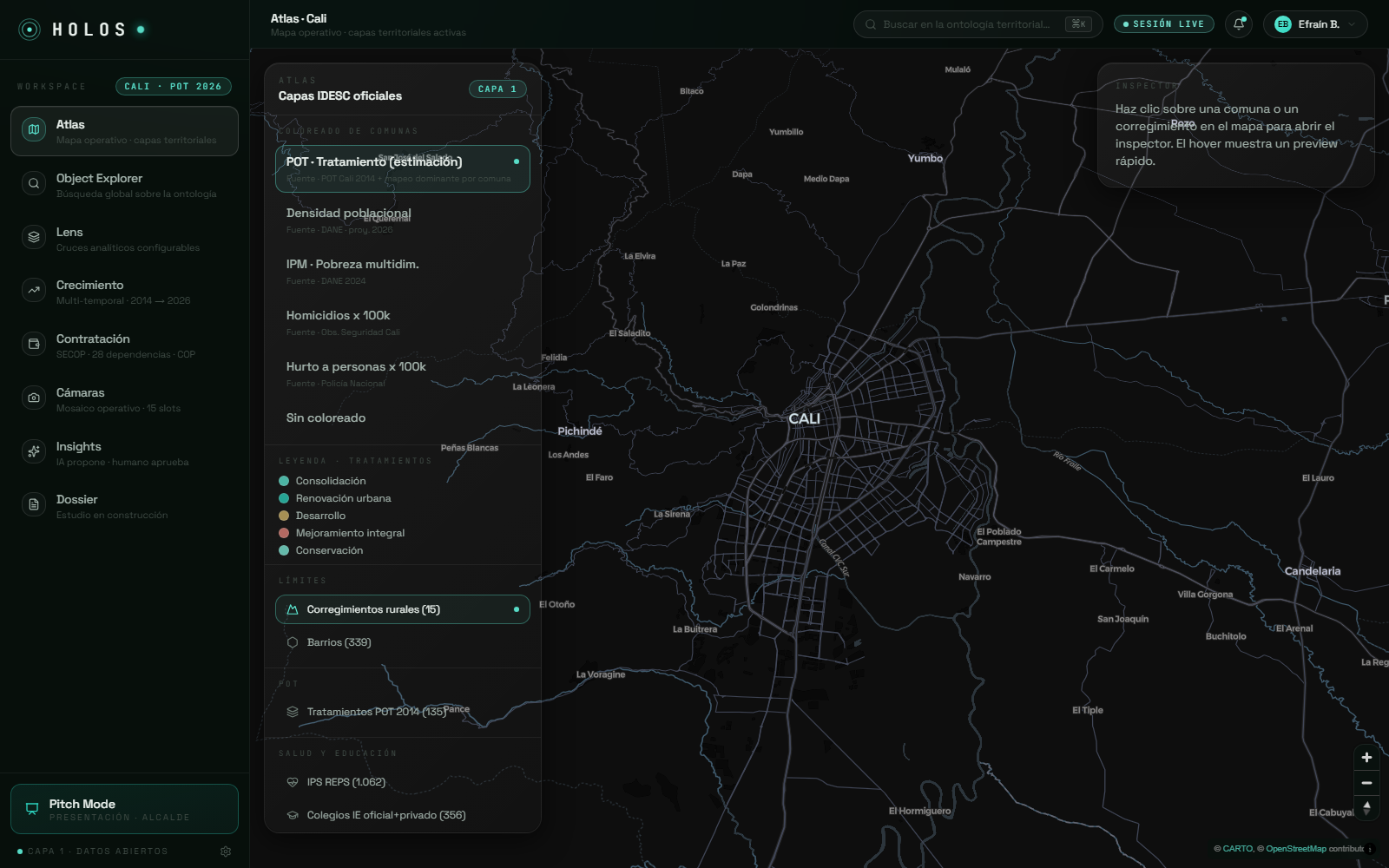 Holos · Atlas — inteligencia territorial